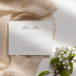 Pássaros e folhas, cartão de resposta romântico