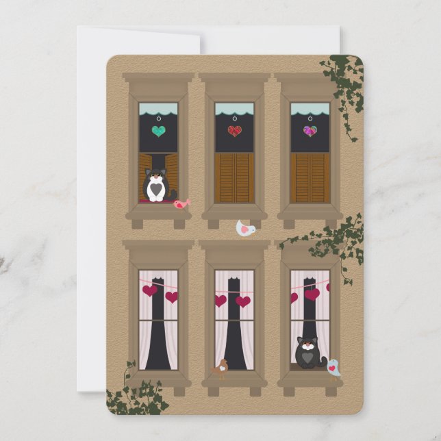 Pássaros e Gatos Brownstone Namorados (Frente)