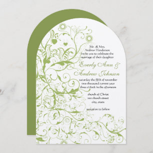 Pássaros e pássaros verdes #17 Convites para Casam