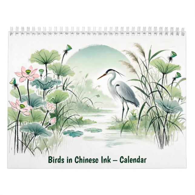 Pássaros em Tinta Chinesa – Calendário (Capa)