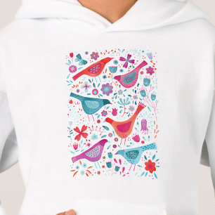 Pássaros em um Boho de Aquarela Bonito do Jardim