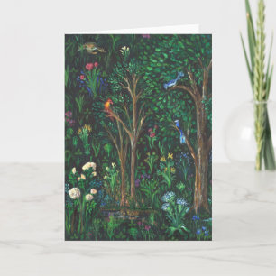 "Pássaros em uma Floresta." Cartão de Saudação