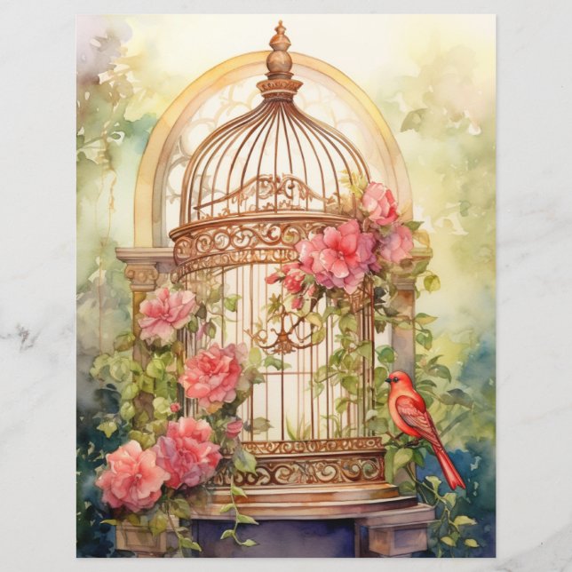 Pássaros Encantados - Papel Sanctuário (Frente)