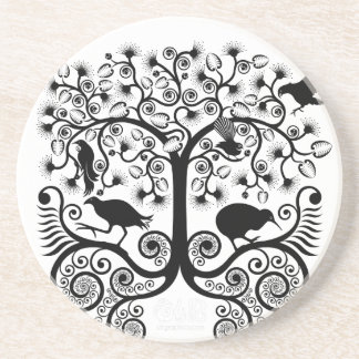 Pássaros nativos de NZ - porta copos do arenito