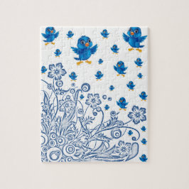 pássaros negros jigserviram quebra-cabeça para tod