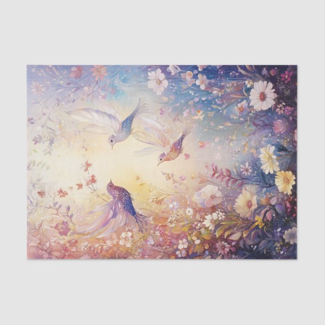 Pássaros Papel Tecido (Frente )