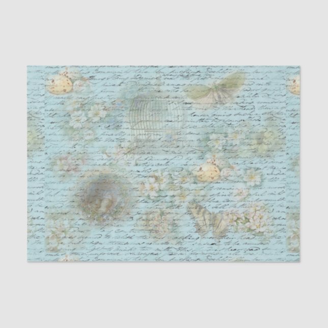 Pássaros Páscoas azuis e papel de dissociação de n (Frente )