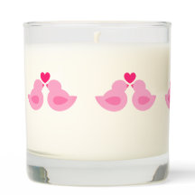 Pássaros Rosa E Coração Vermelho