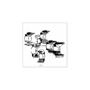 Pássaros Sanduíches Animais de Praia Carimbo de Ma