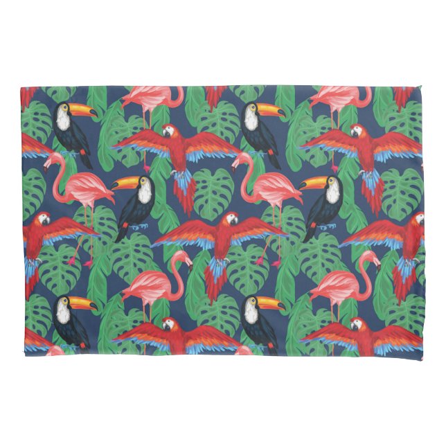 Pássaros tropicais em cores brilhantes (Frente-Esquerda)