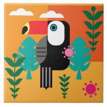 Pássaros tropicais tucanos