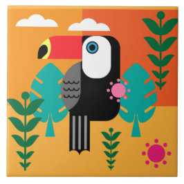 Pássaros tropicais tucanos