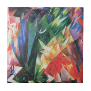 Pássaros (Vogel) por Franz Marc, Arte Cubista Vint