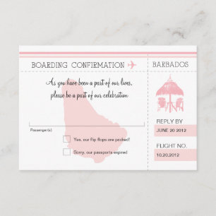 Passe de embarque RSVP para BARBADOS