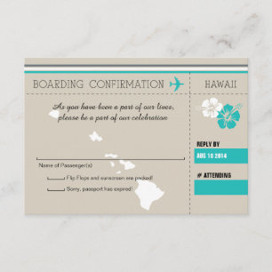 Passe de embarque RSVP para HAWAII