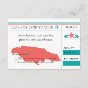Passe de embarque RSVP para JAMAICA