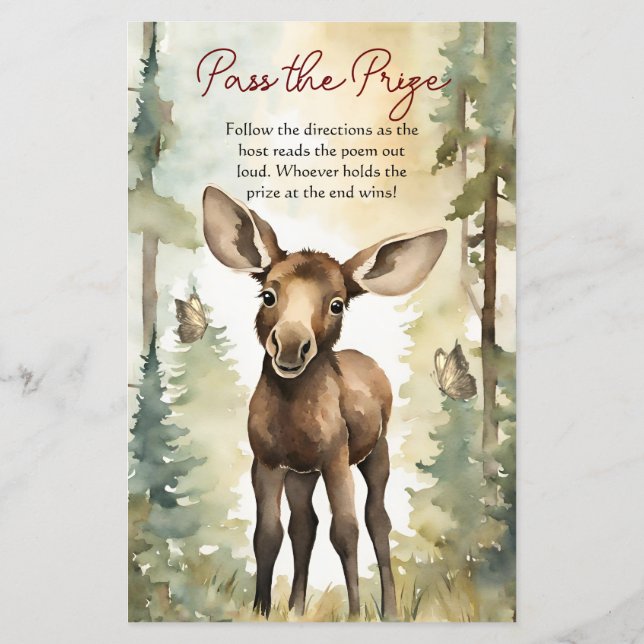 Passe o Chá de fraldas do Jogo do Prêmio Cute Baby (Verso)