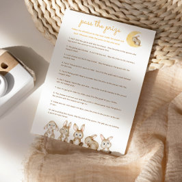 Passe o Jogo do Chá de fraldas do Prêmio - Coelho