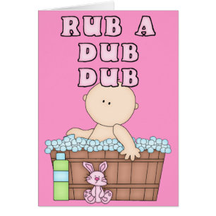 Passe um bebê dub no cartão de saudação