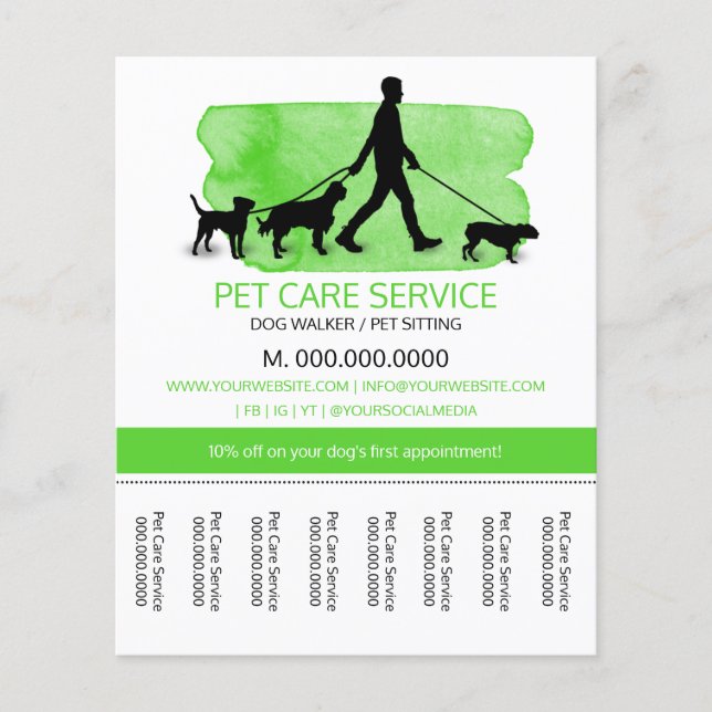 Passeador de cães/Sentado de Pet Care (Frente)