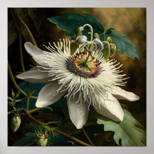 Passeio Branco, Impressão de Arte Flor Poster