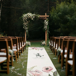 Passeio de Aquarela para Casamento - Papoula Rosa 