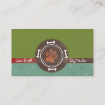 passeio do cão & cartões de visitas de assento do