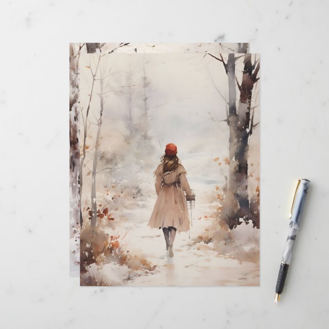 Passeio em Papel de Escrapbook em Floresta de Inve (Frente/Verso In Situ)