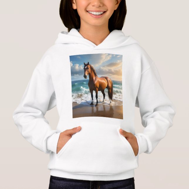 **"Passeio Majestoso: Cavalo Marrom Orgulhoso na P (Frente)