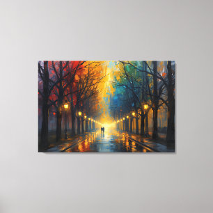 Passeio no Parque Chuvoso Canvas Arte   Arte de Pa
