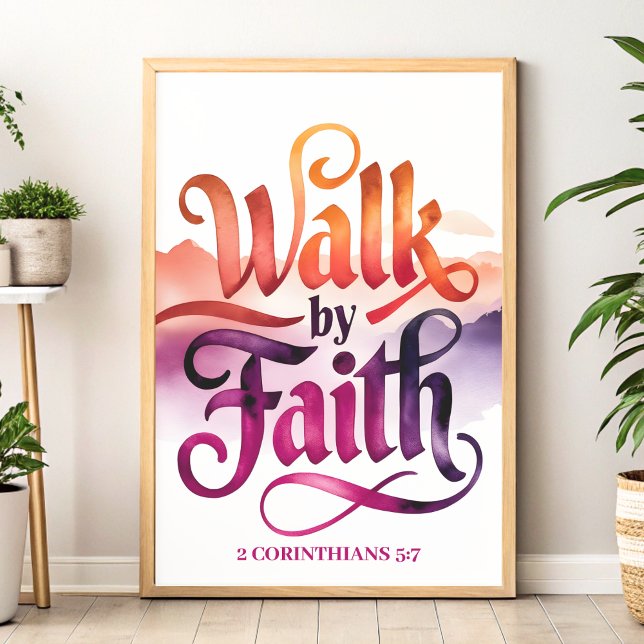 Passeio por Faith Christian Wall Art Impressão (Criador carregado)
