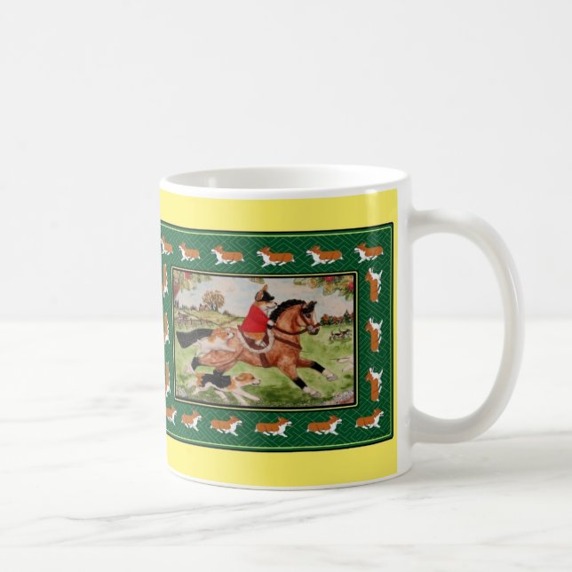 Passeios do caçador do Corgi à caneca dos cães (Direita)
