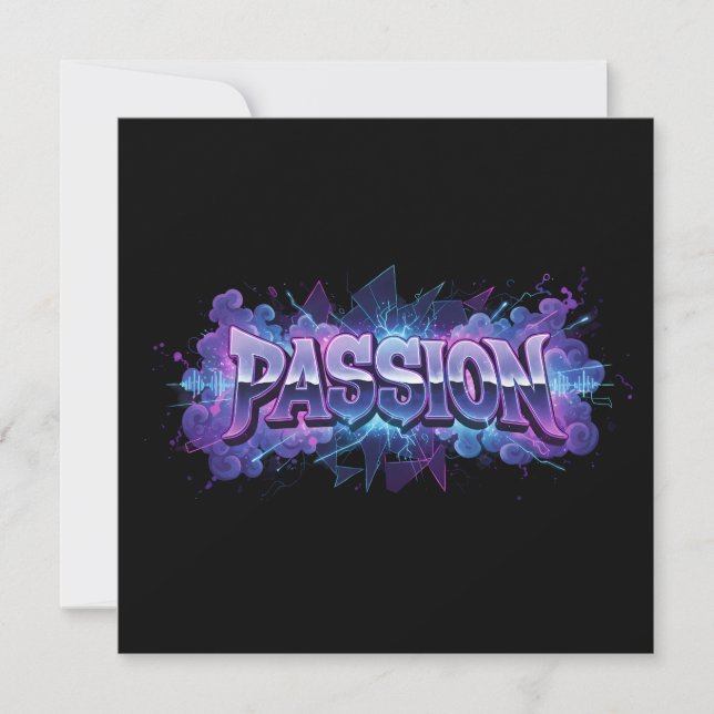 Passion Cyberpunk Typography – Vibrant Modern Word (Frente)