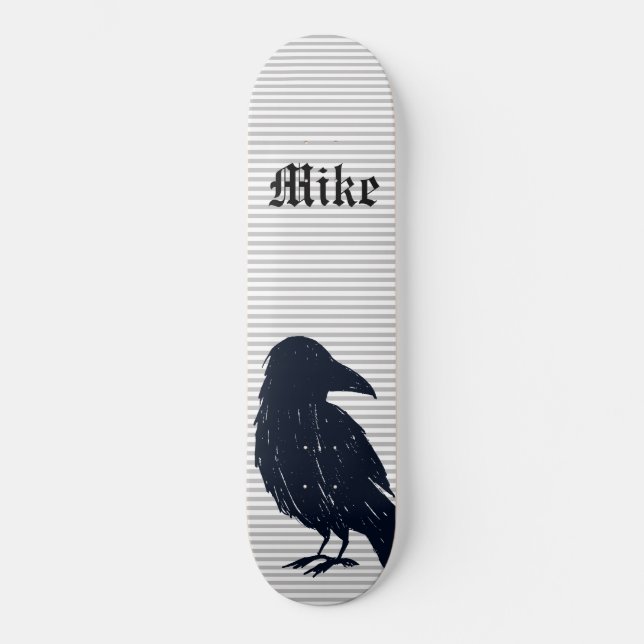 Passo de skate personalizado com silhueta preta (Frente)