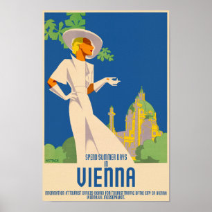 Passos de Verão em Viena, Poster vintage 1937