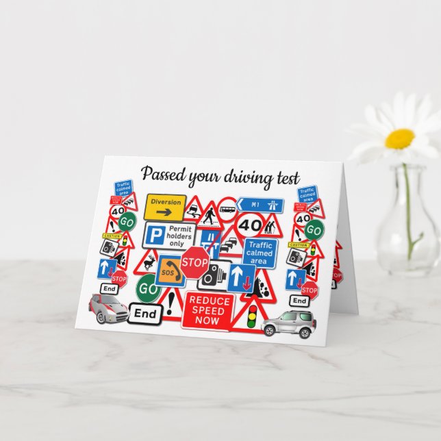 Passou no seu teste de direção ~ Parabéns! Cartão (Planta pequena)