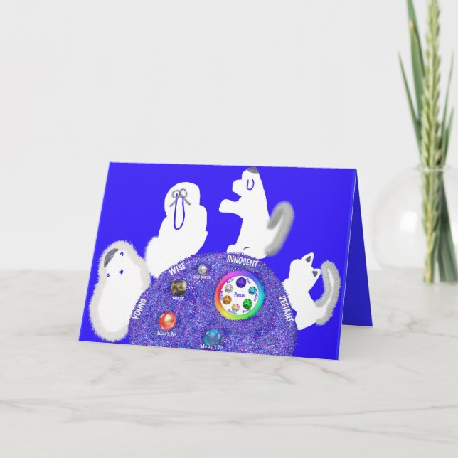 Passover פֶּ סַ ח Mesa de Seder com Cartão de Anim (Frente)