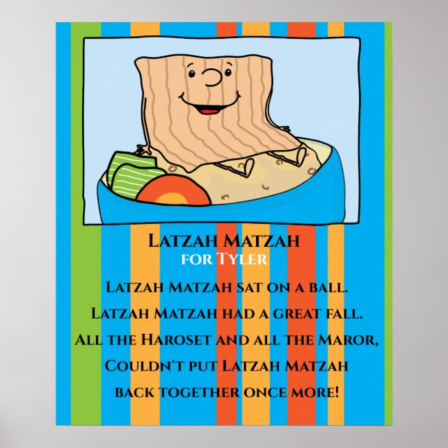 Passover Latzah Matzah Poster 20 x 24 Matte Finish (Frente)