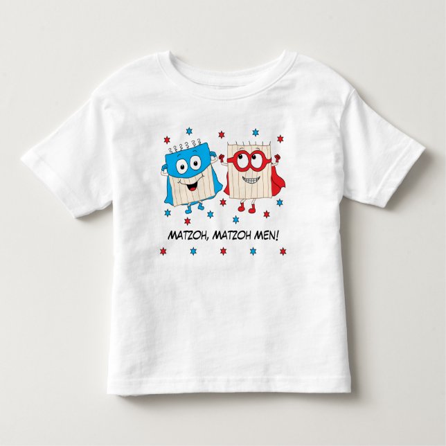 Passover Toddler Camisa 2T-6T "Matzoh Men" (Frente)