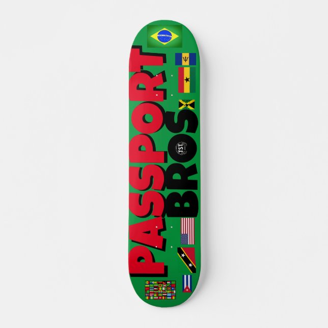 PASSPORT BROS  7 3/4" Shape de Skateboard (Frente)