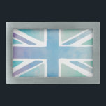 Pasta Azul, Marca de bandeira da União de Cores de<br><div class="desc">Bandeira da bandeira do Reino Unido em azul pastel e cor d'água púrpura esmaecida.</div>