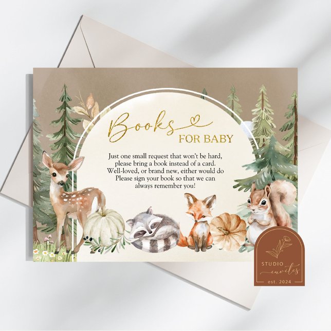 Pasta de abóbora de floresta para cartão de bebê (Criador carregado)