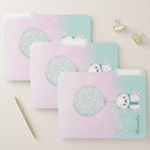 Pasta de arquivos da Escola de Aquarela Girly Bear