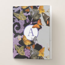 PASTA DE BOLSO EM BOTTERFLIMES INICIAIS PERSONALIZ