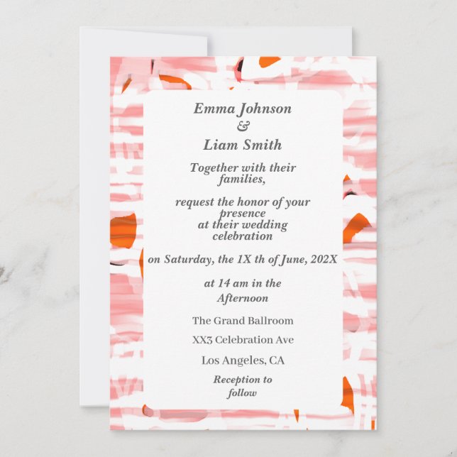 Pasta de carpete de seda cores Casamento Convite (Frente)