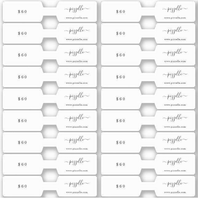 Pasta de Etiqueta de Preço Jewelry (Frente)