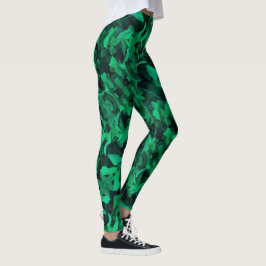 Pasta de Folha Verde Pálida Colores Leggings