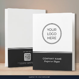 Pasta de logotipo comercial mínimo preto branco