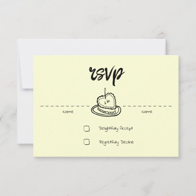 Pasta Penmanship RSVP Card Butch (Frente)