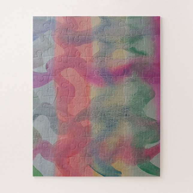 Pastel Abstrato Art Jigsera Quebra-cabeça (Vertical)